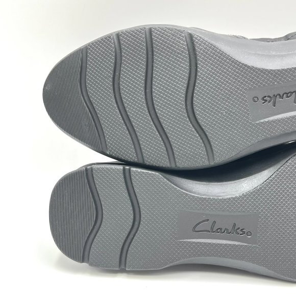 Clarks Womens Jenette Ruby Black Leather Slip On‎ Comfort Flats Loafers Shoes 6M - Picture 9 of 12